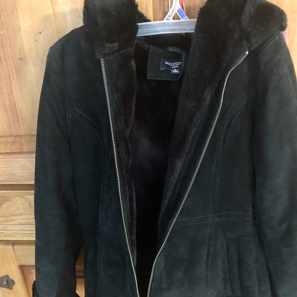 Sold.  Black Sonoma+Life Suede Leather Jacket size Small